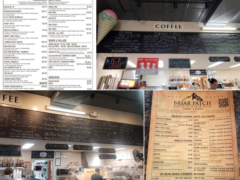 Briar Patch Marketplace & Cafe Menu