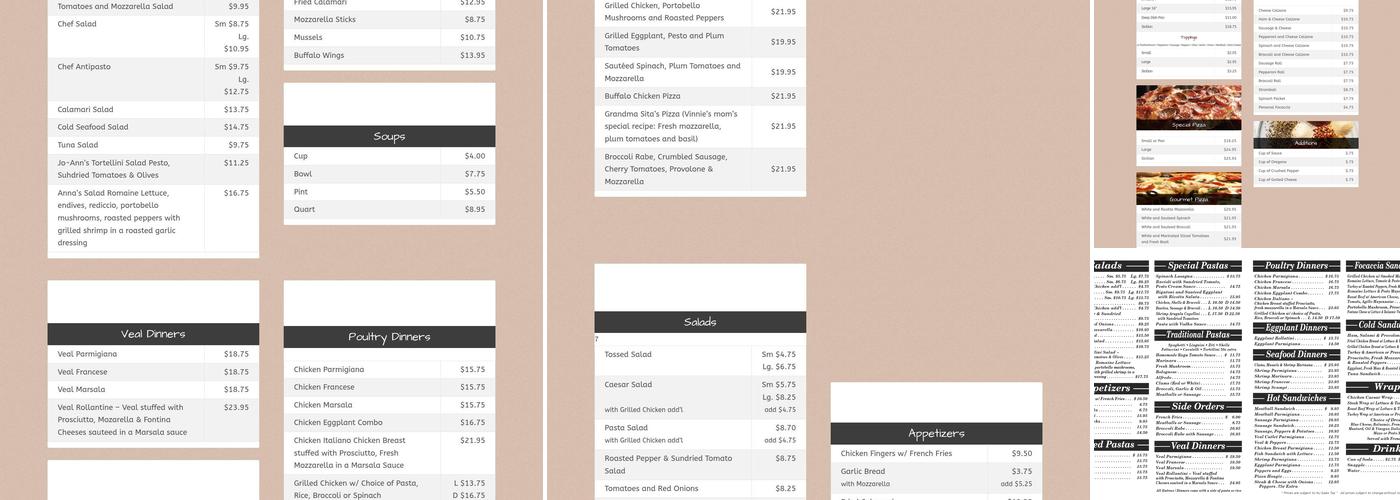 Pizza Masters Menu