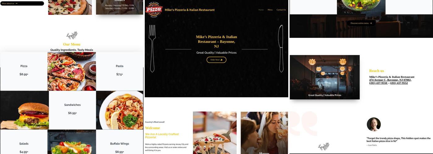Mike's Pizzeria & Italian Restaurant Menu