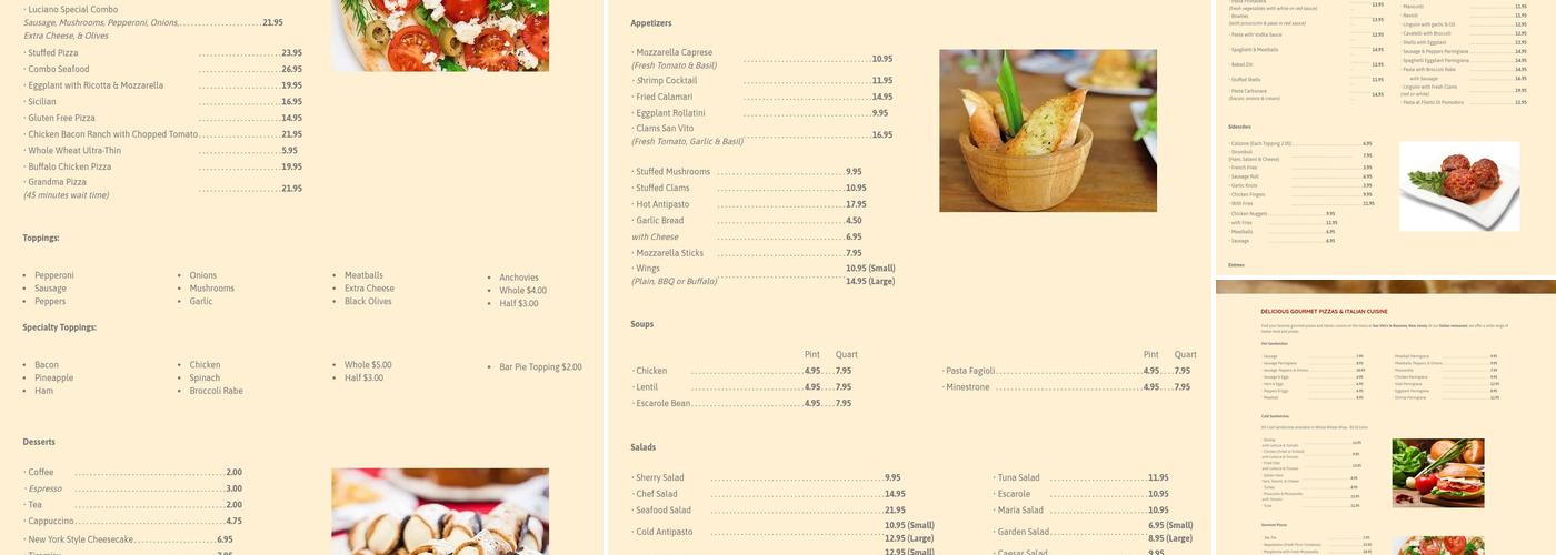 Luciano's San Vito Restaurant Menu