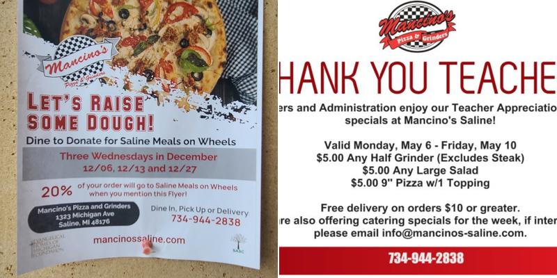 Mancino's Pizza & Grinders Menu