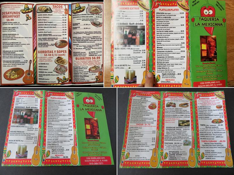 Taqueria La Mexicana #2 Menu