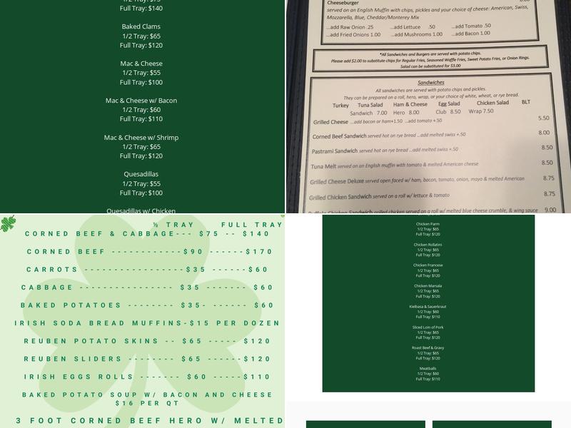 Duffy's Menu
