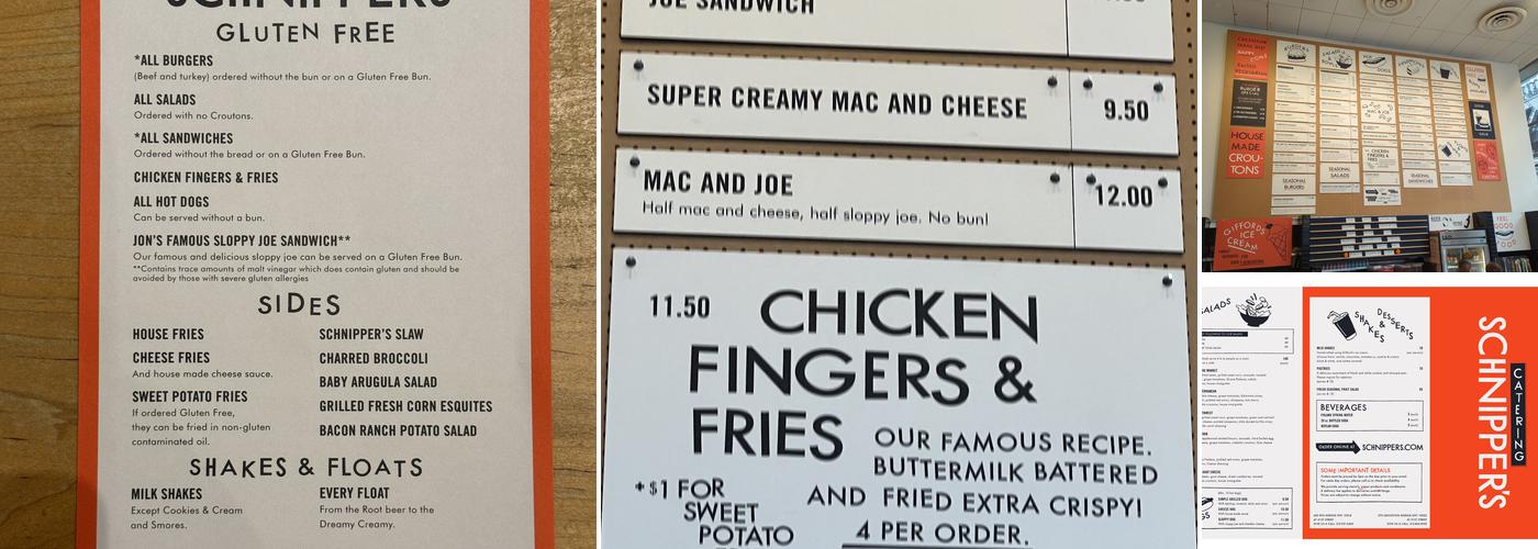Schnipper's Menu
