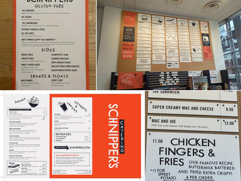 Schnipper's Menu
