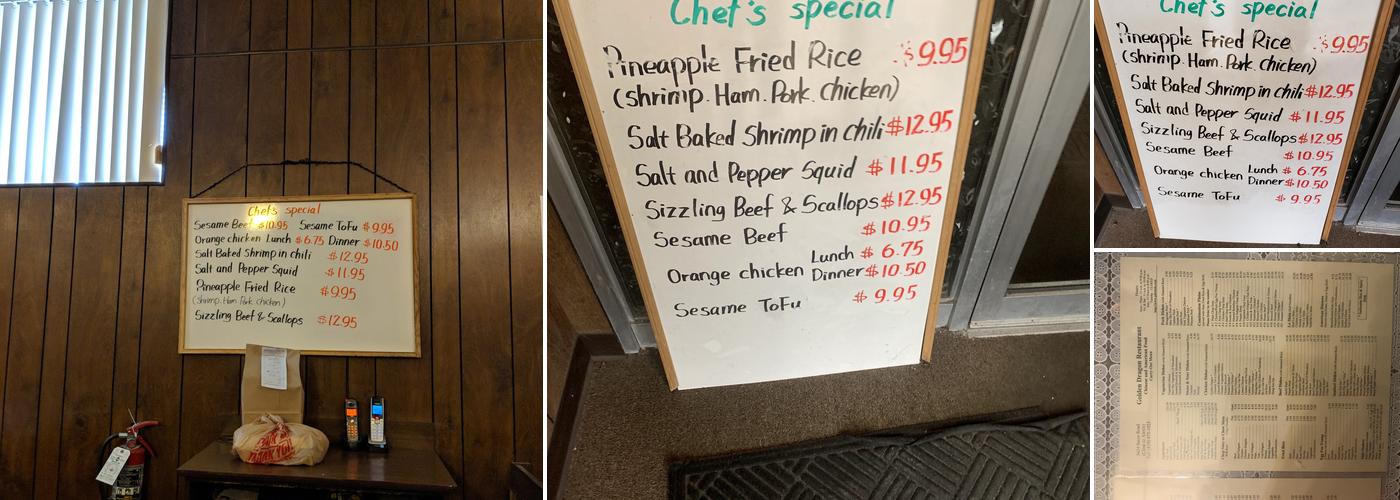 Golden Dragon American Chinese Menu