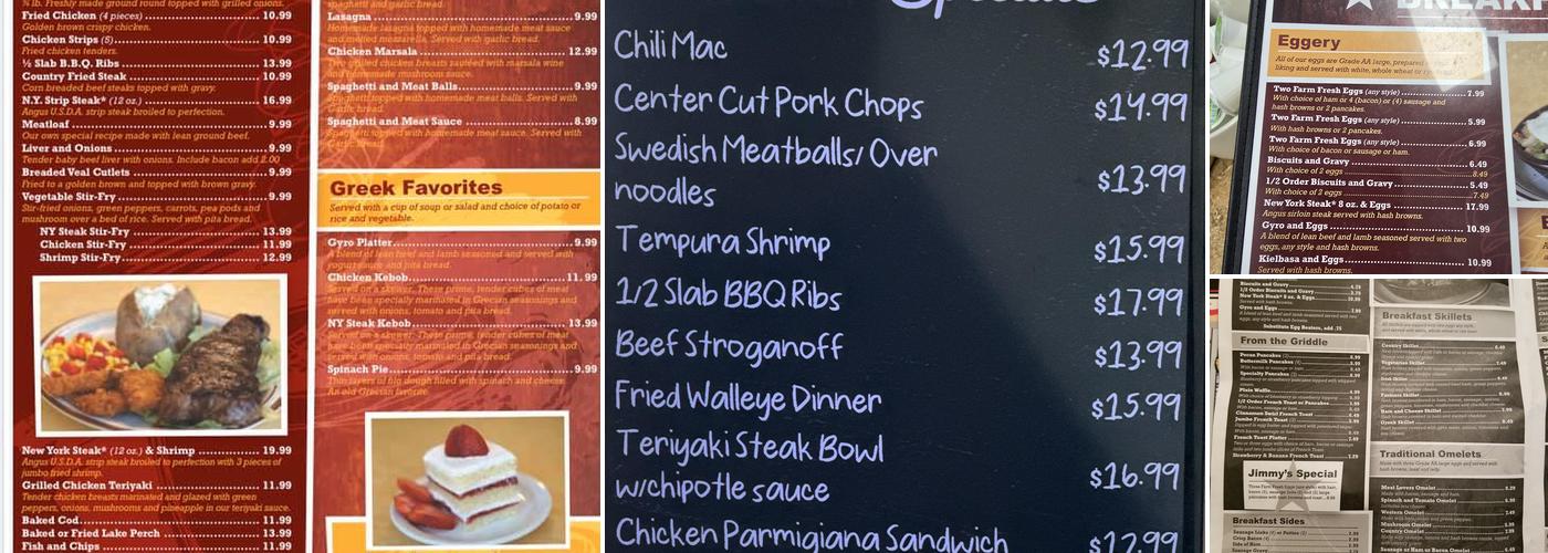 Red Star Diner Menu