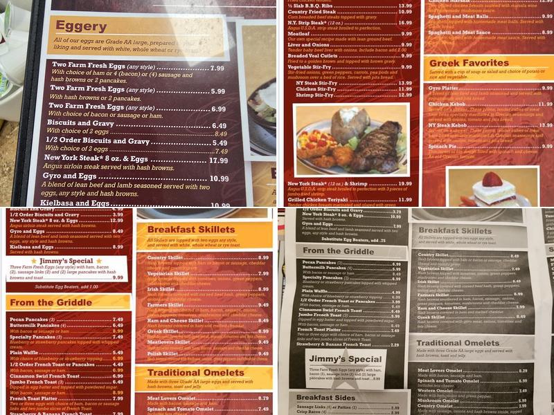 Red Star Diner Menu