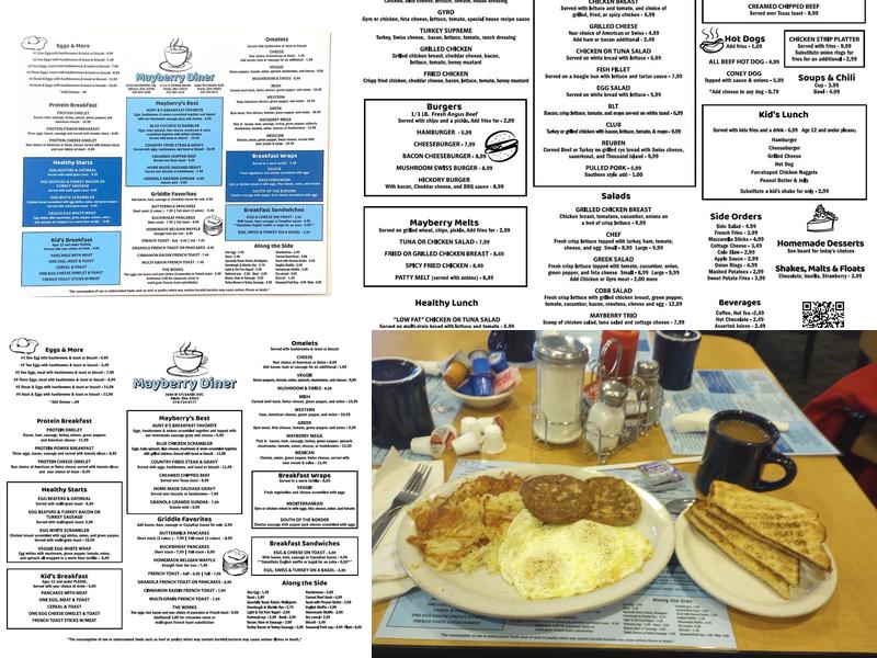 Mayberry Diner Menu