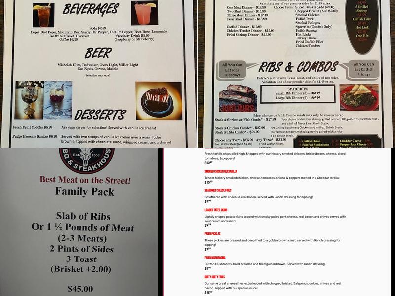 Five Star BBQ & Steakhouse Menu