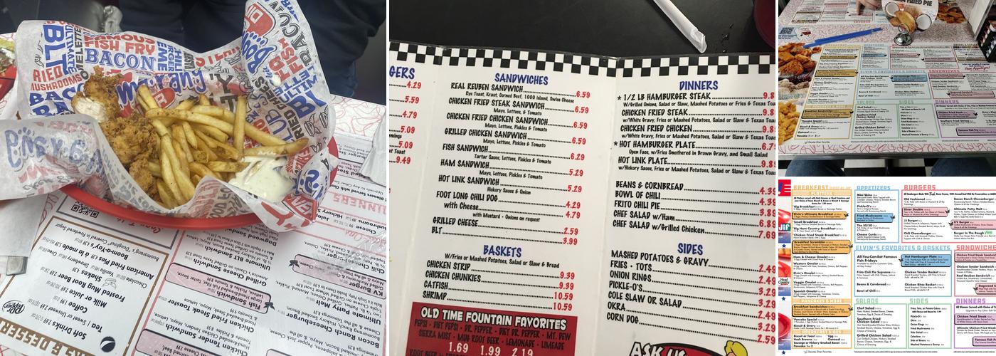 Boomarang Diner - Chandler Menu