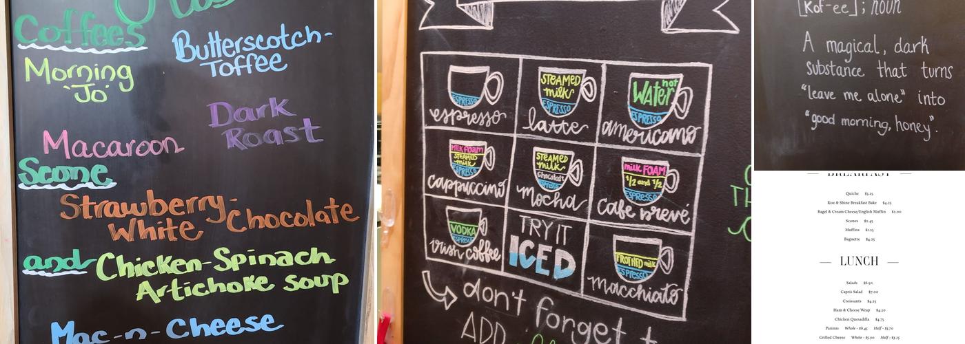 Jilly Beans Coffee House Menu