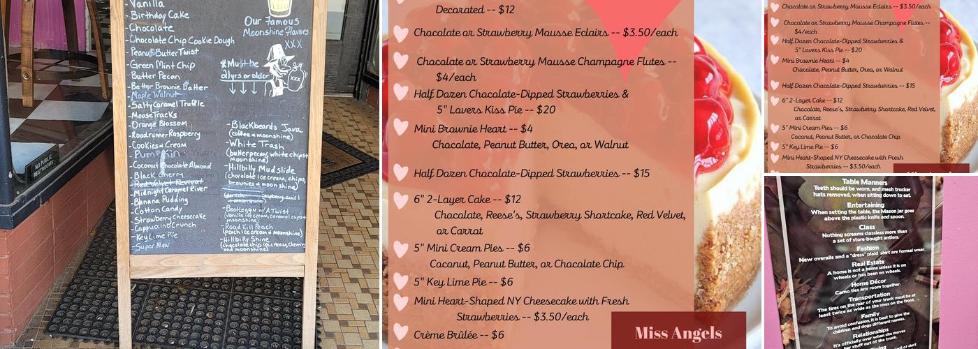 Hillbilly Ice & Creamery Menu