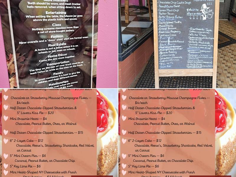 Hillbilly Ice & Creamery Menu