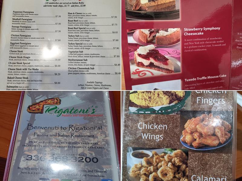 Rigatoni's Pizzeria & Italian Menu