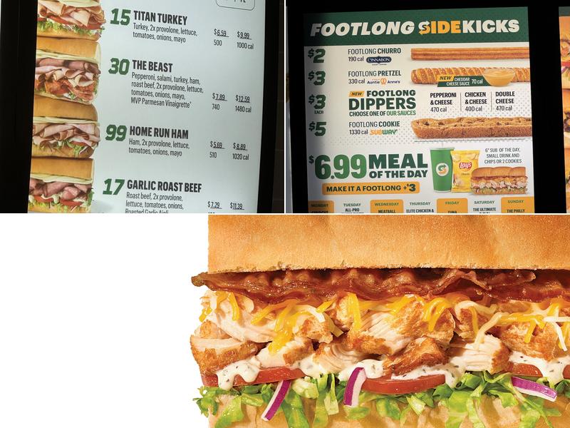 Subway Menu