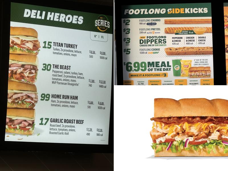 Subway Menu