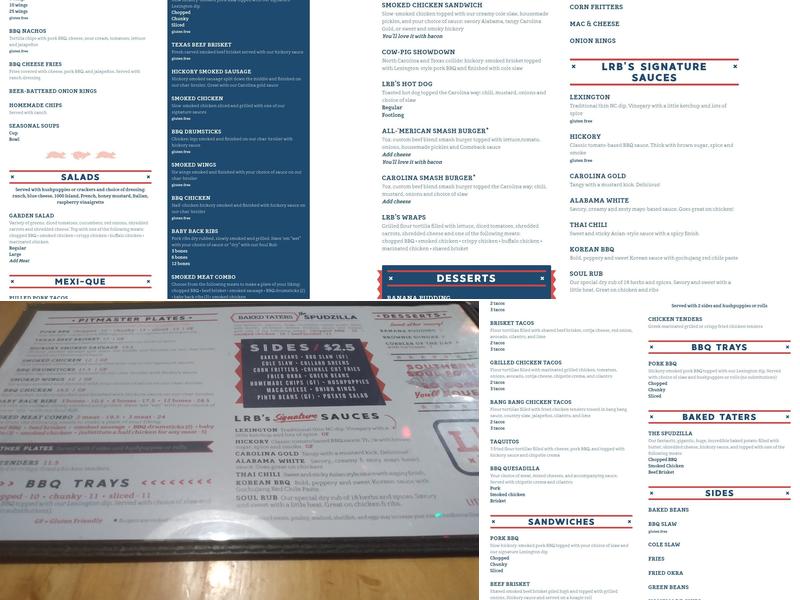 Little Richards BBQ Menu