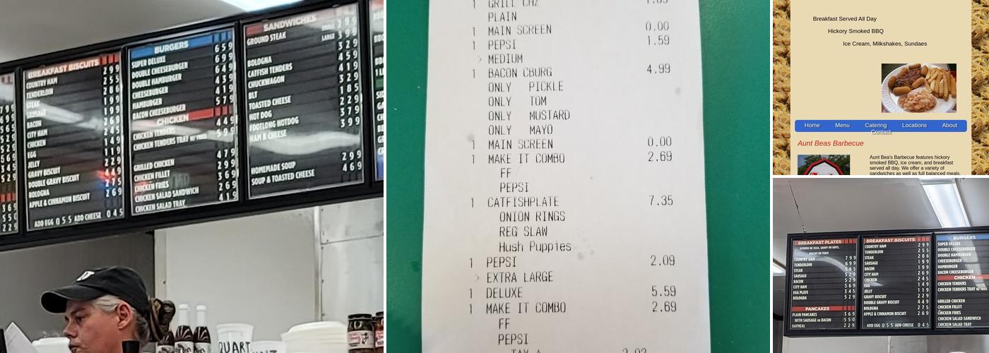 Aunt Bea's BBQ of Pilot Mountain Menu