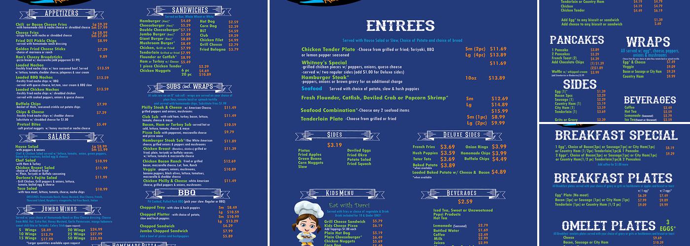 Dan River Family Restaurant Menu