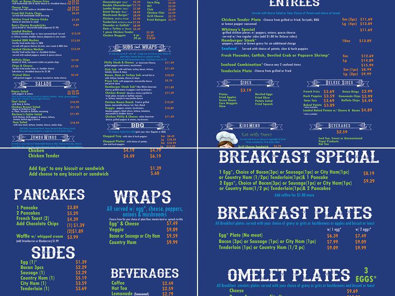Dan River Family Restaurant Menu