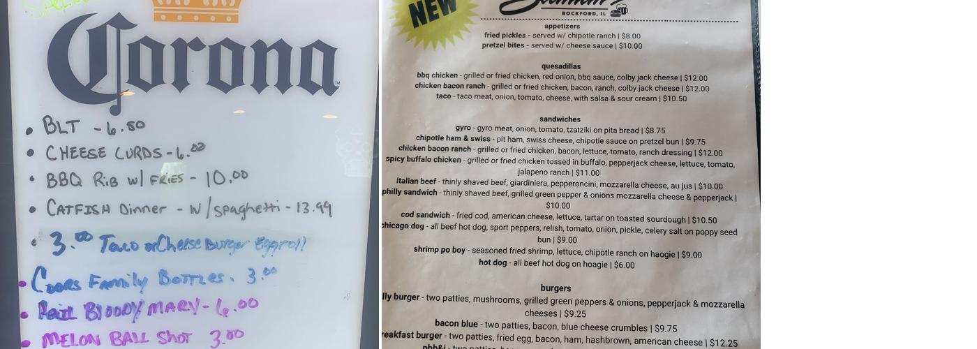 Scanlan's Menu