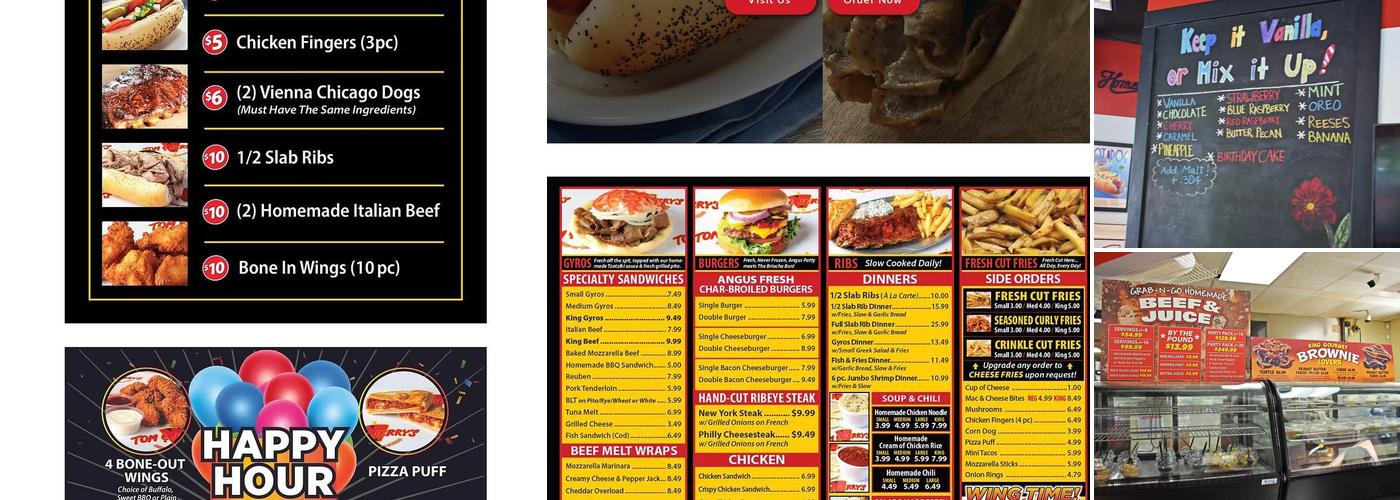 Tom & Jerry's Menu