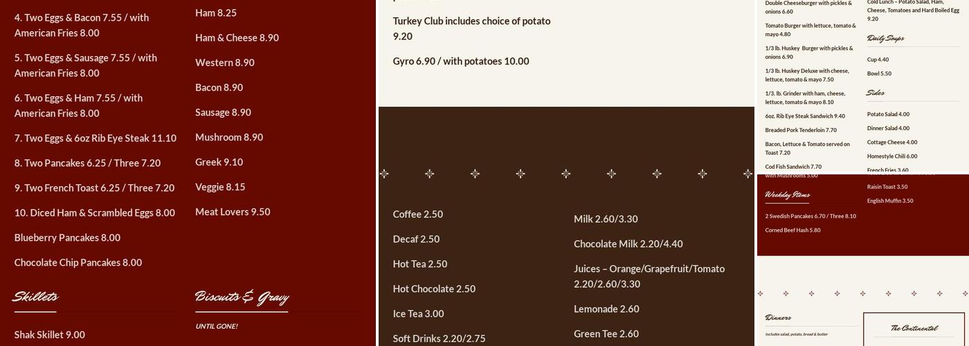 Potato Shak Menu