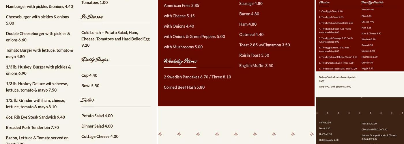 Potato Shak Menu