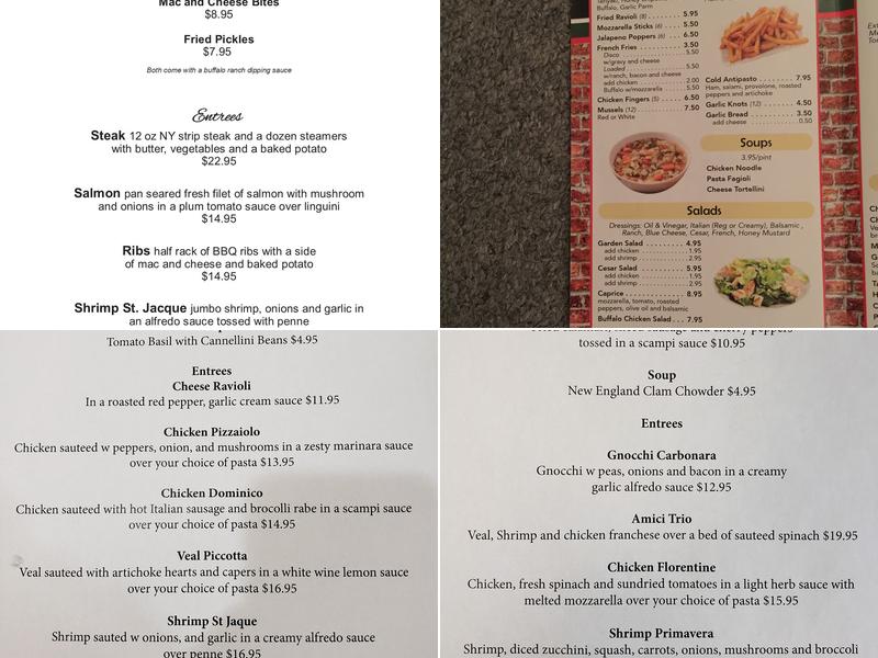 Mamma Mia Pizzeria Menu