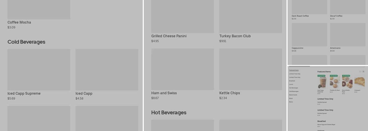 Tim Hortons Menu