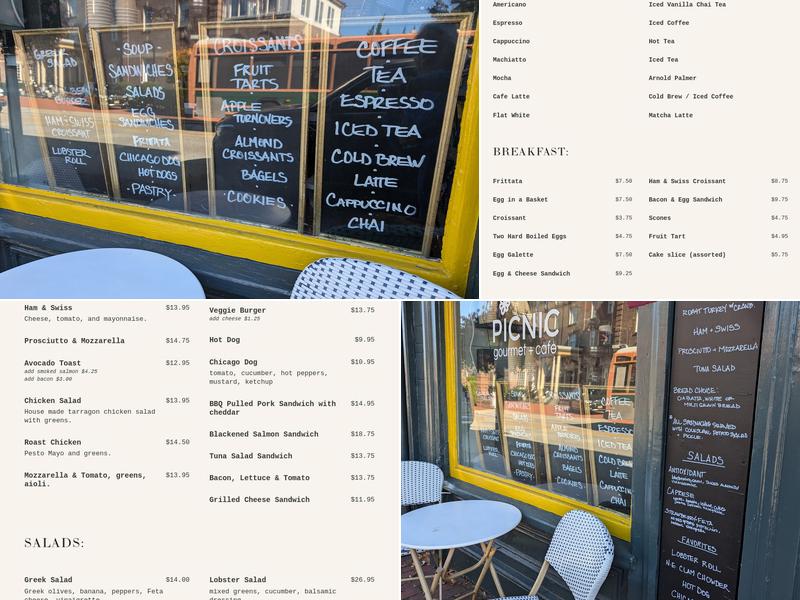 Picnic Café Menu