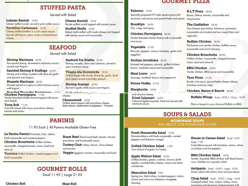 Dominick's Pizzeria Menu