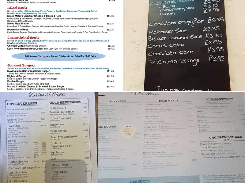 Cottage Restaurant Menu