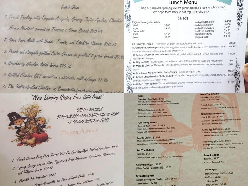 Millside Cafe Menu