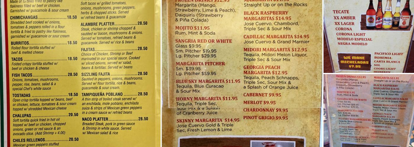 Cinco De Mayo Menu