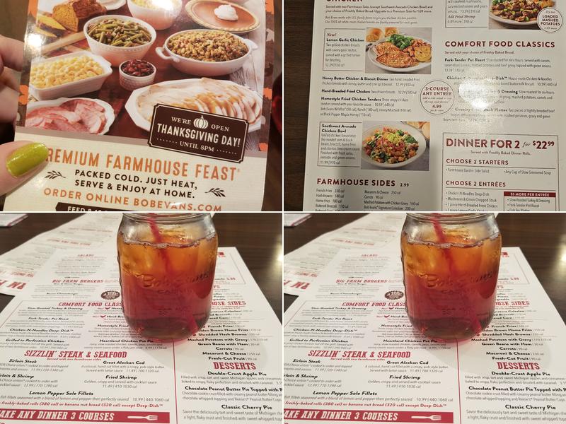 Bob Evans Menu