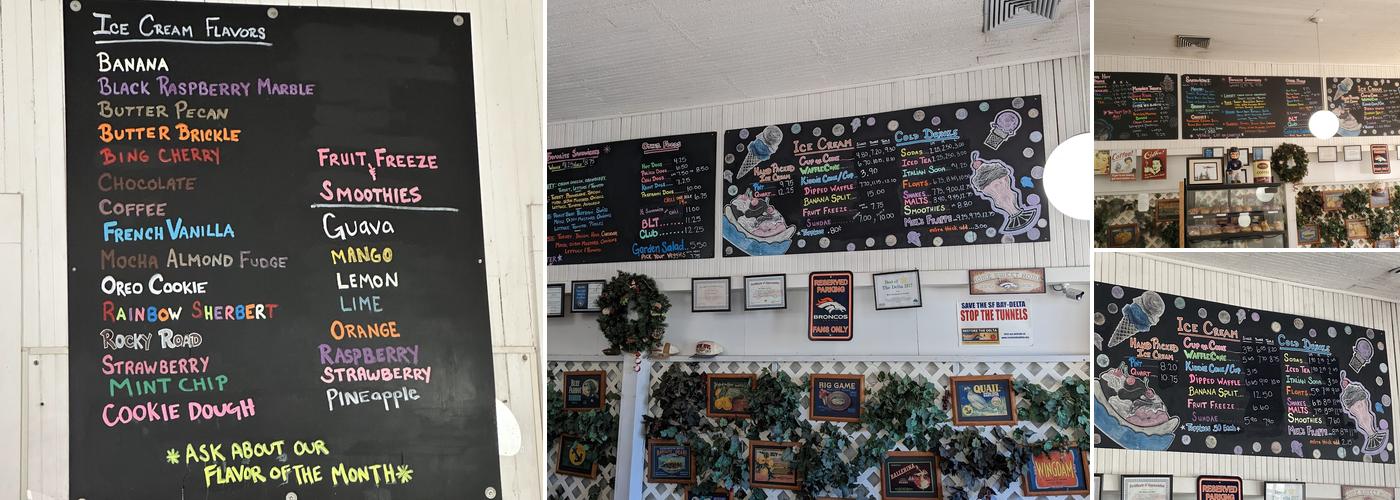 Mel's Mocha & Ice Cream Menu