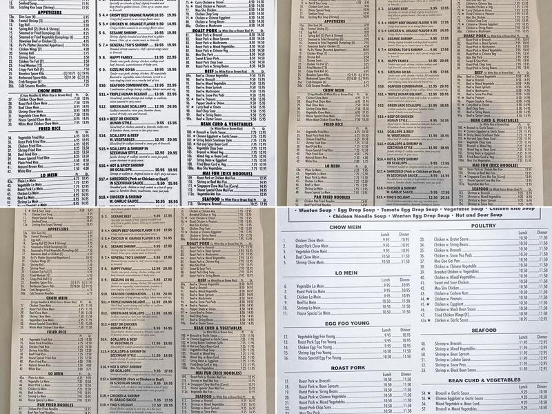Ting's Menu