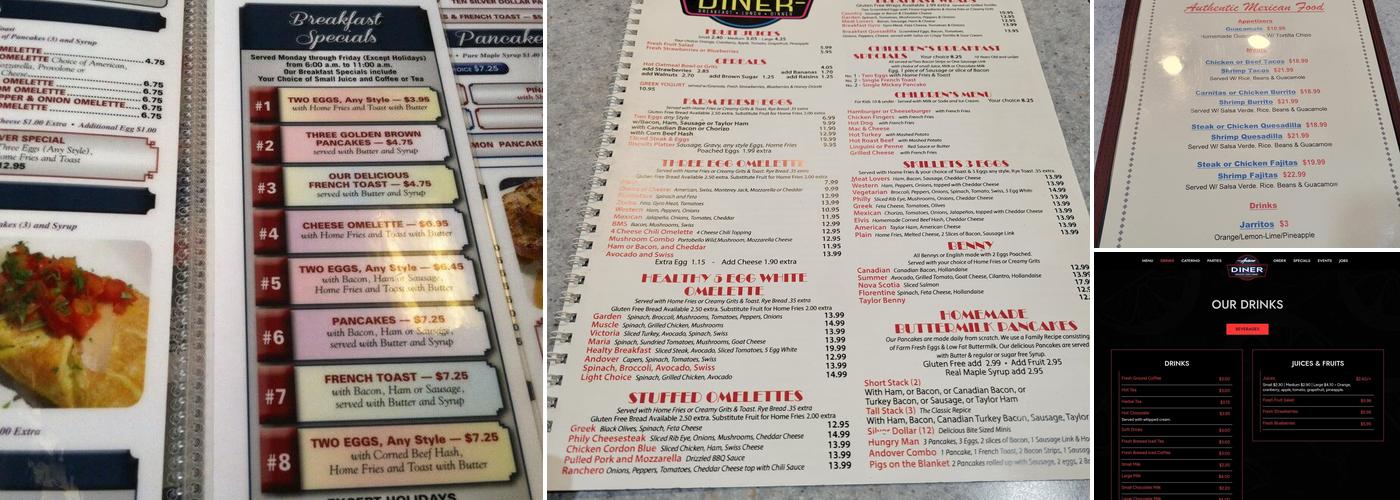 Andover Diner Menu