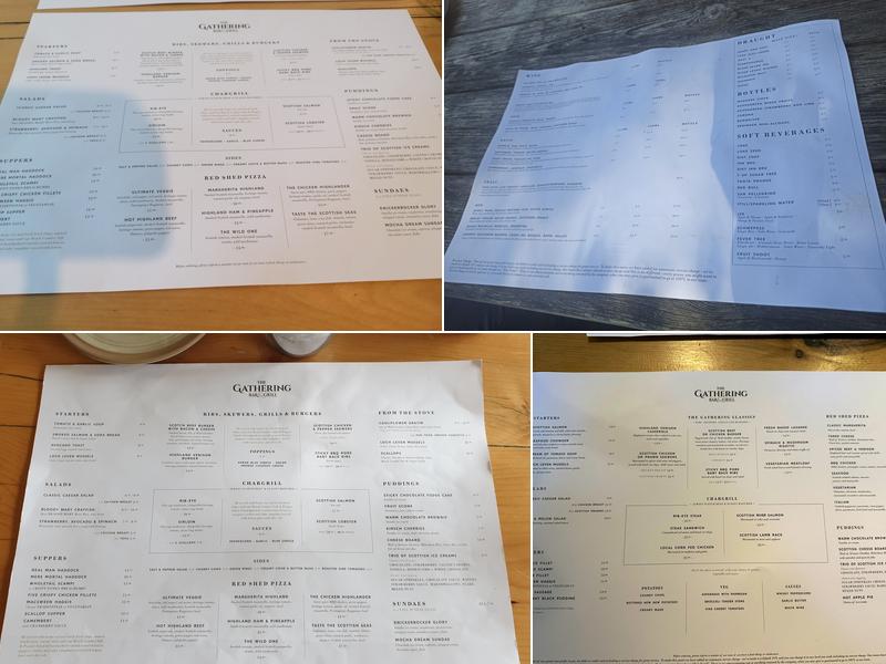 Glencoe Gathering Menu