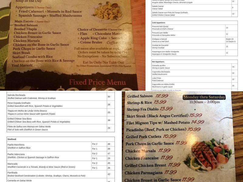 Atlantic Manor Menu