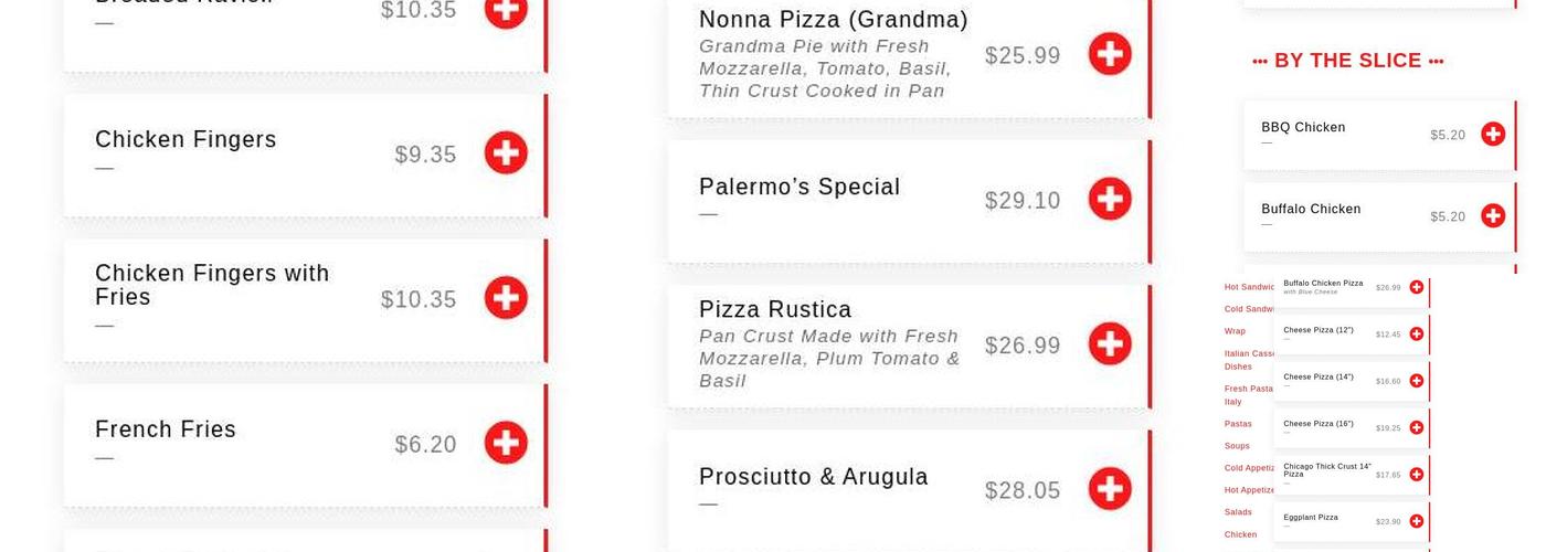 Palermo Menu