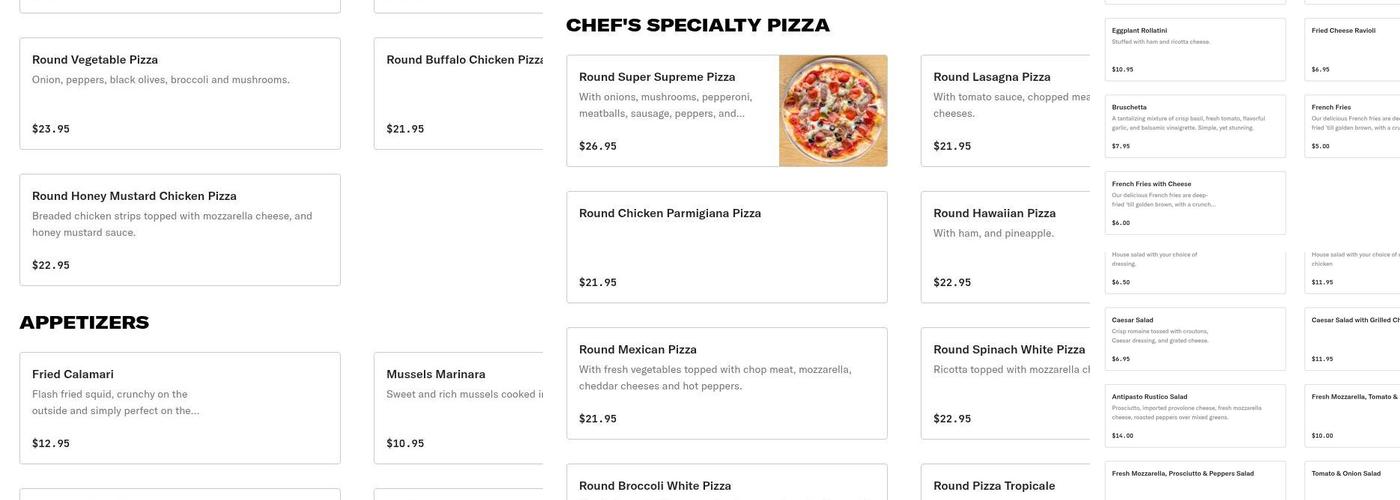 New Pizza On The Block Menu