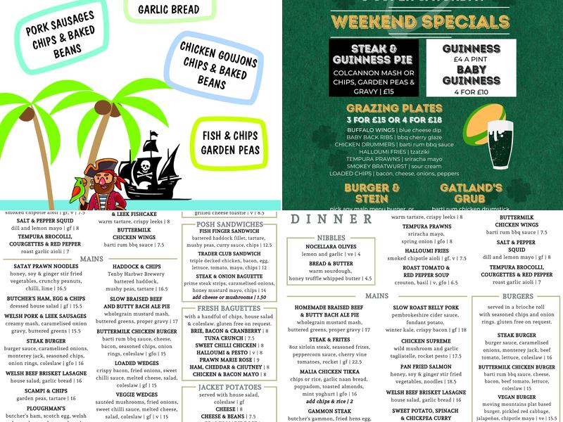 The Bristol Trader Menu