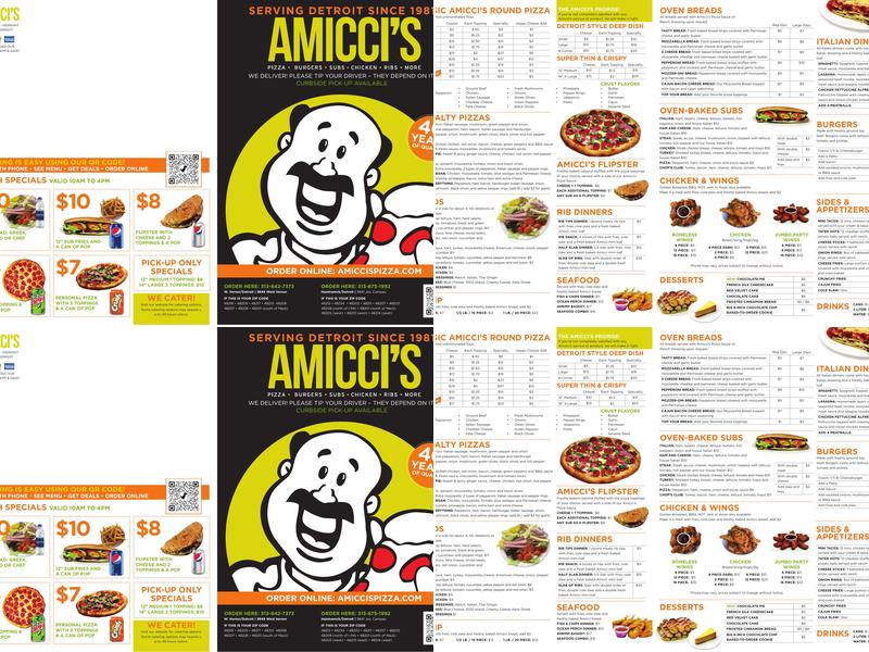 Amicci's Pizza Menu
