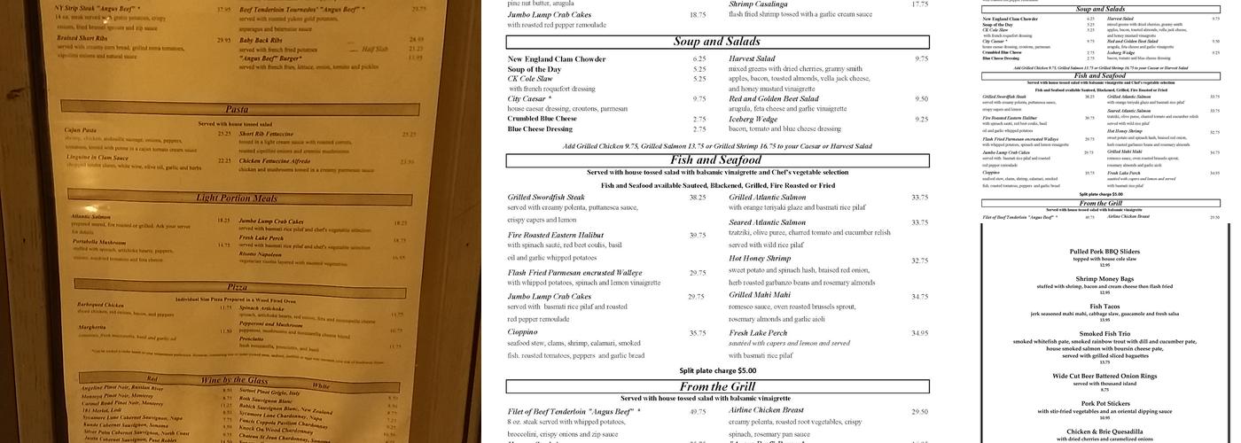 City Kitchen Menu