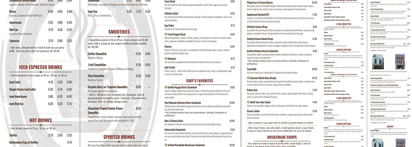 Bagels & More Menu