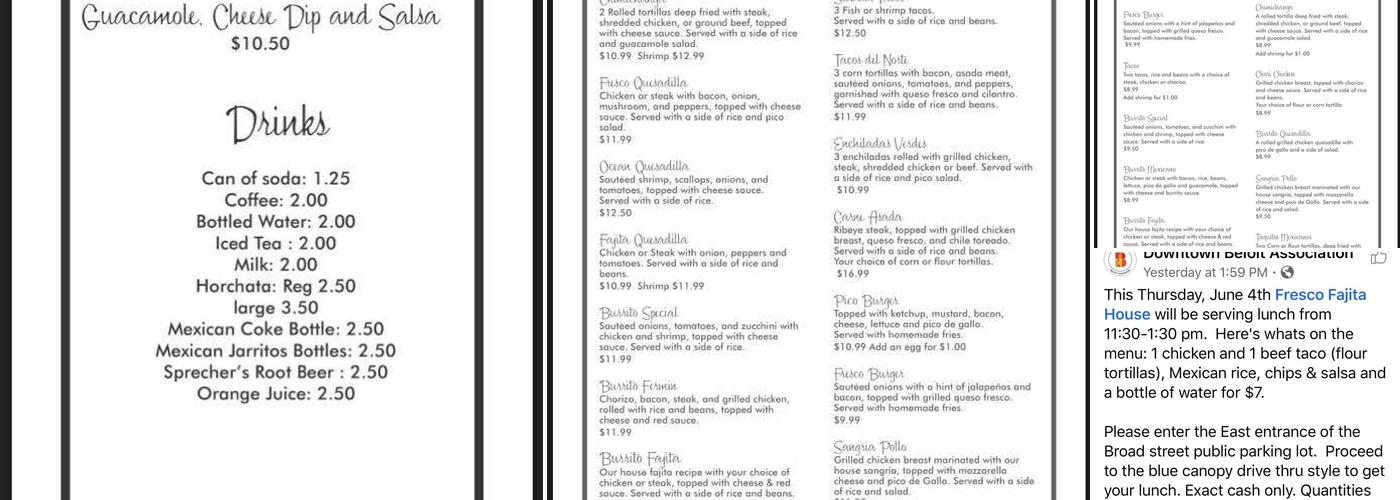 Fresco Fajita House Menu