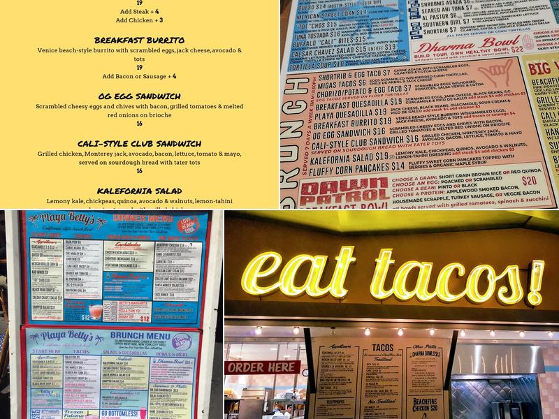 Playa Betty’s Menu